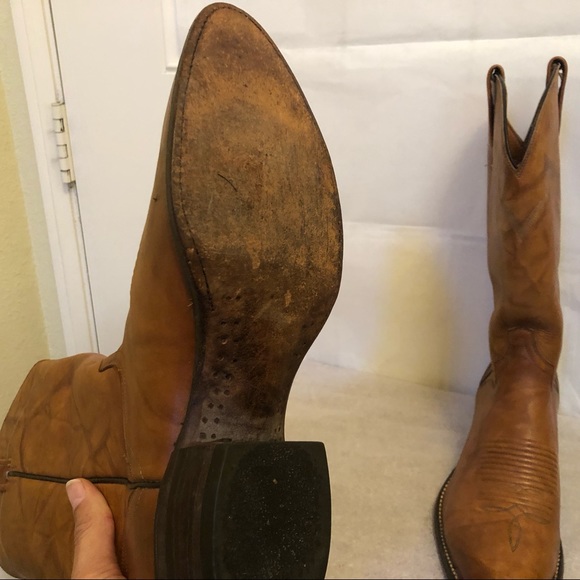The El Dorado Cowboy Boots Leather Brown 10D amazing shape - Picture 9 of 12